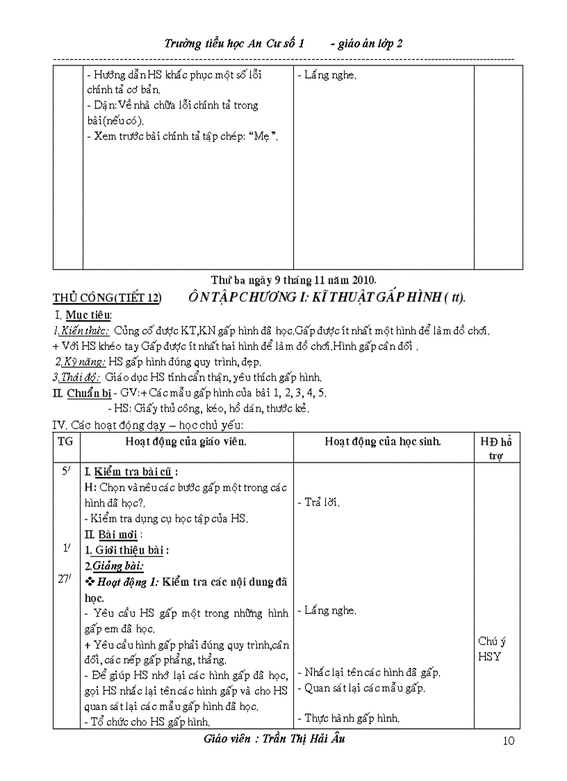 image for page Giáo án lớp 2 tuần 12 chuẩn