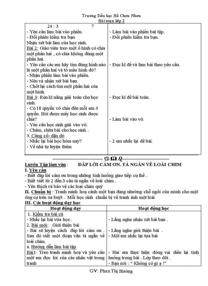 image for page Giao an lop 2 tuan 22 CKT