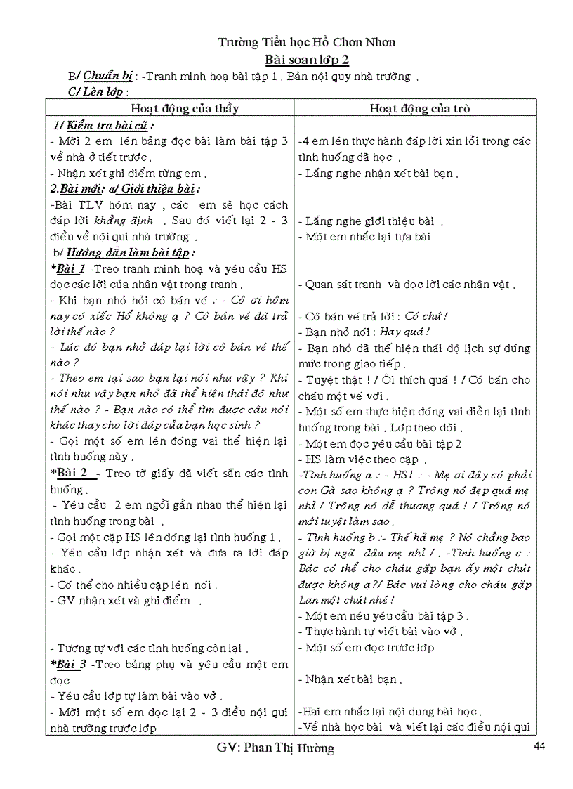 image for page Giao an lop 2 tuan 23 CKT