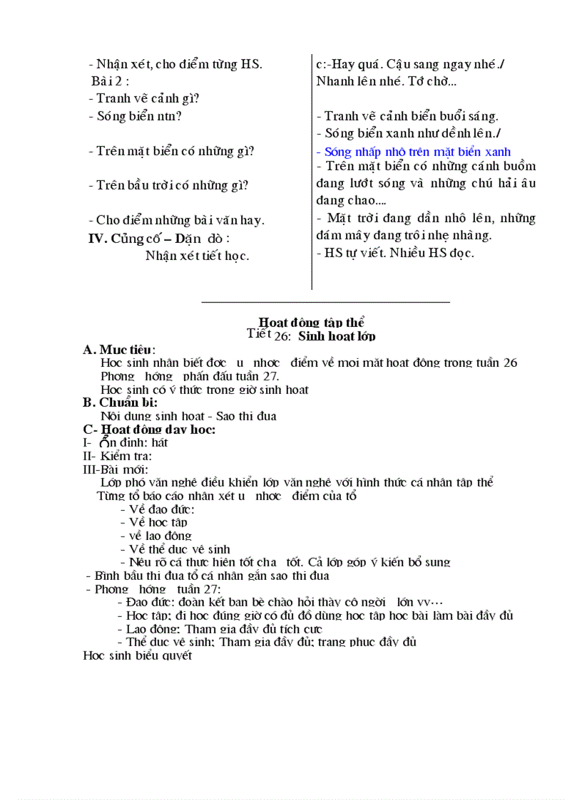 image for page Giao an lop 2 tuan 26 1