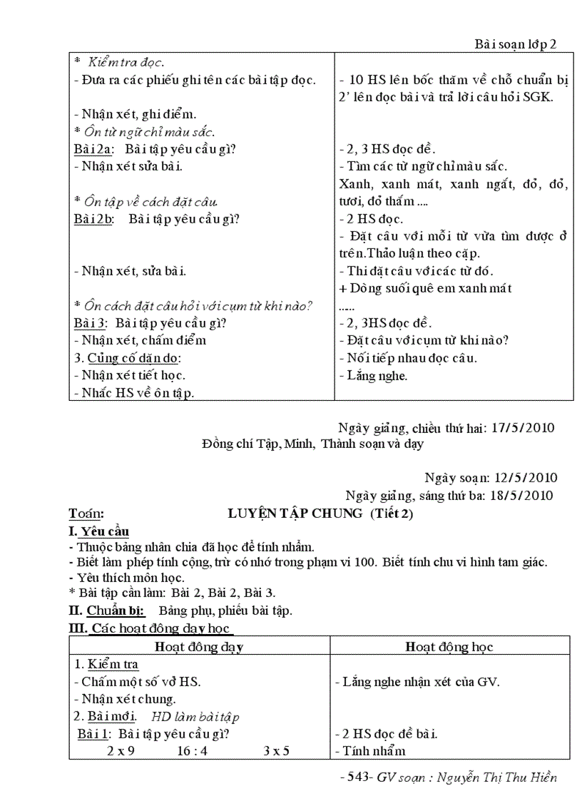 image for page Giao an lop 2 tuan 35 s