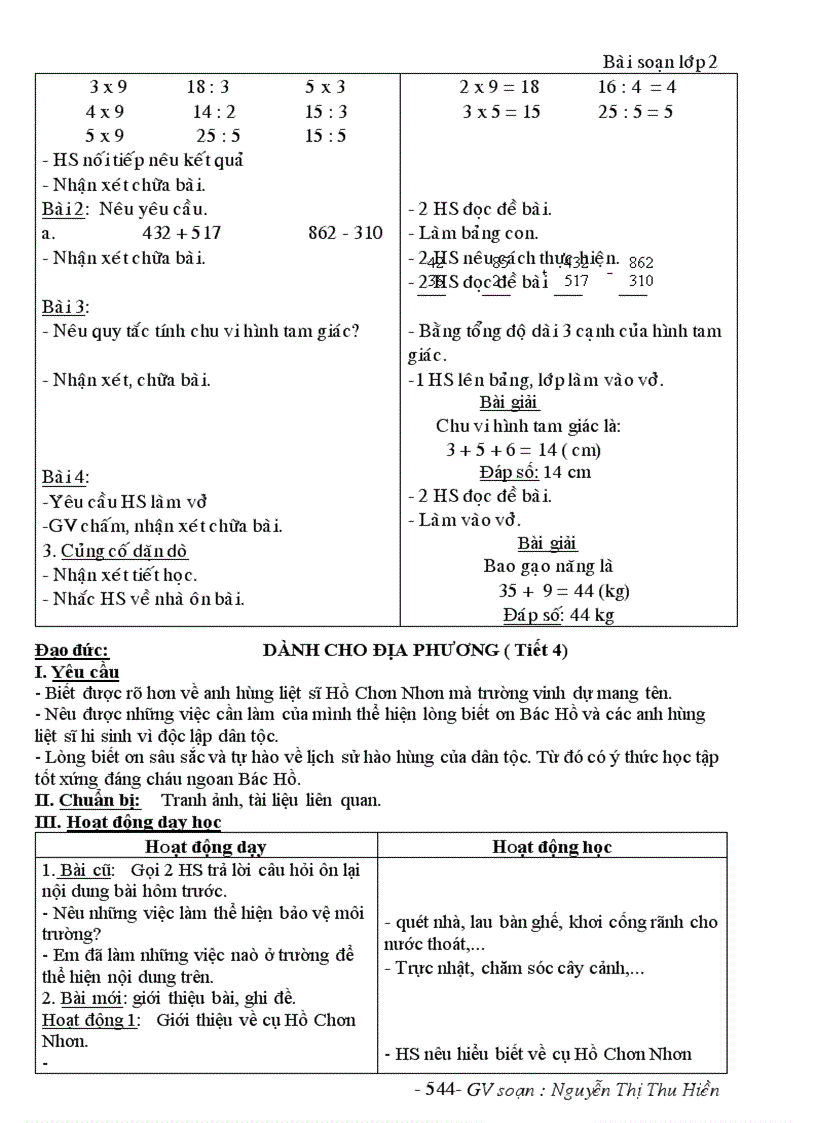 image for page Giao an lop 2 tuan 35 s