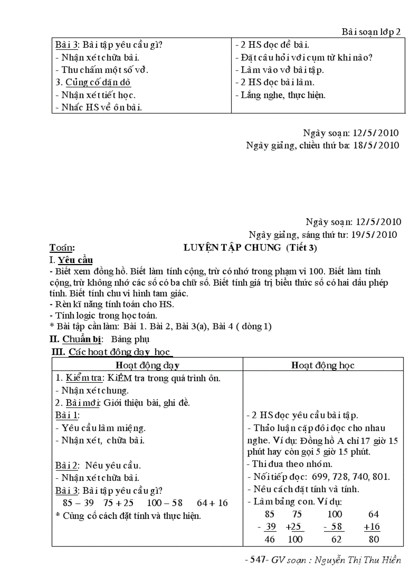 image for page Giao an lop 2 tuan 35 s