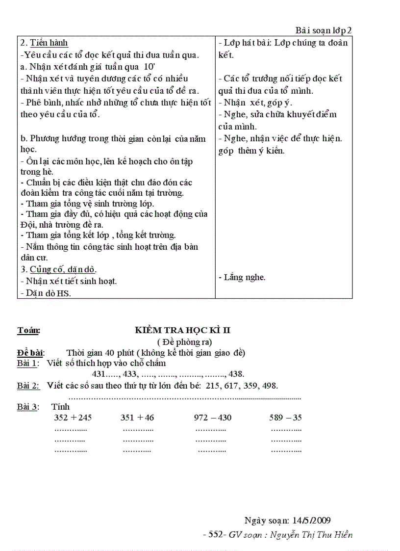 image for page Giao an lop 2 tuan 35 s