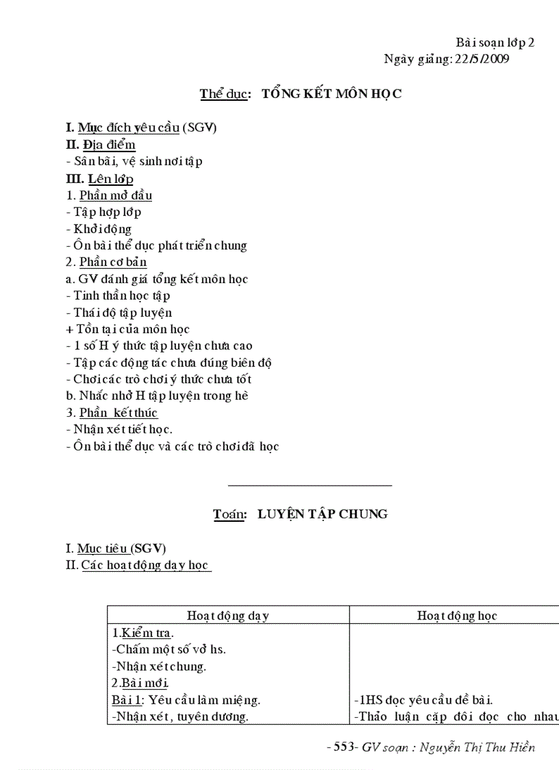 image for page Giao an lop 2 tuan 35 s