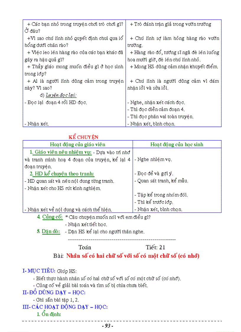image for page Giáo án lớp 3 tuần 1 6