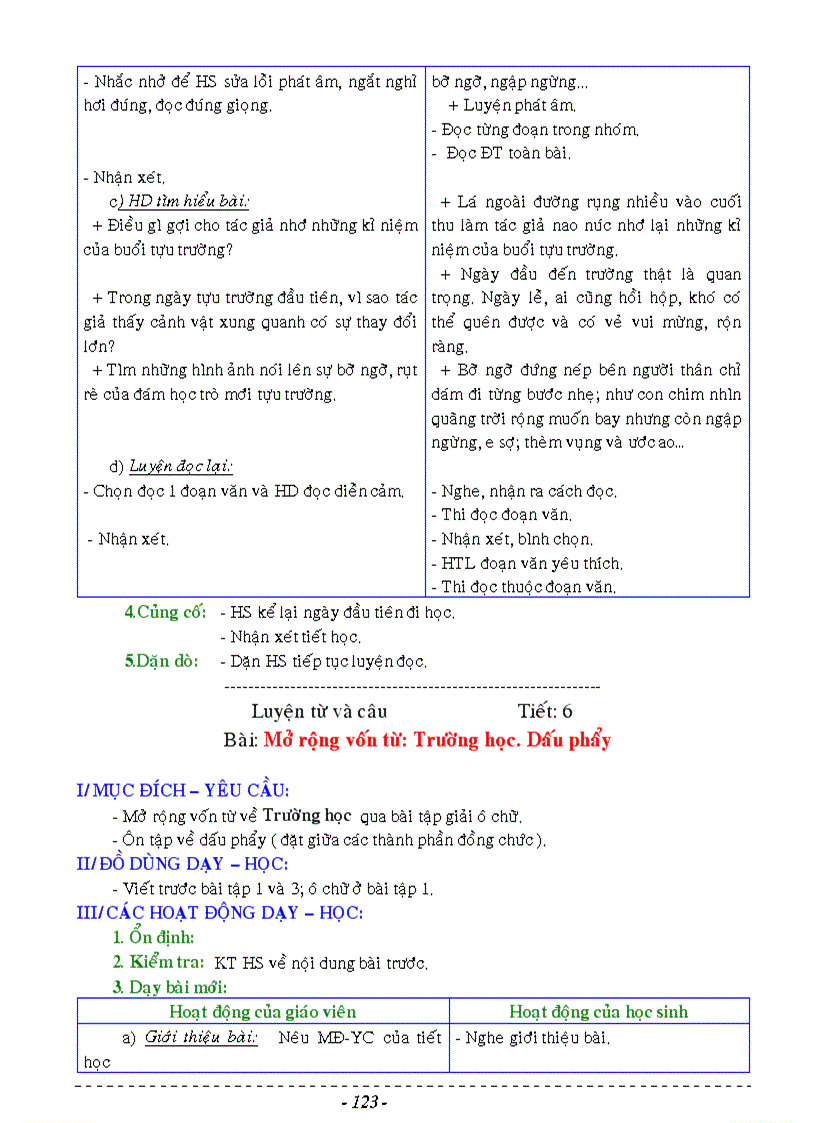 image for page Giáo án lớp 3 tuần 1 6