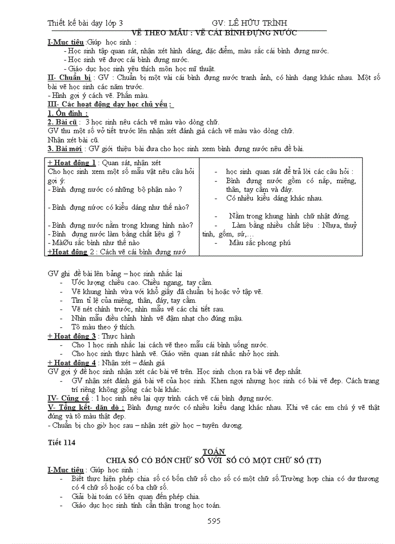 image for page Giáo án lớp 3 tuần 18 23 CKTKN