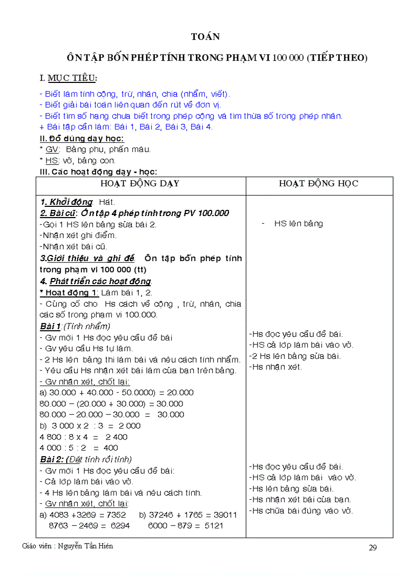 image for page Giáo án lớp 3 tuàn 33