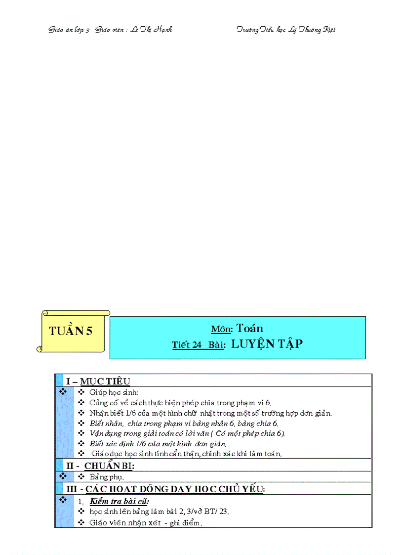 image for page Giao an lớp 3 tuần 5 thứ 4 5 6