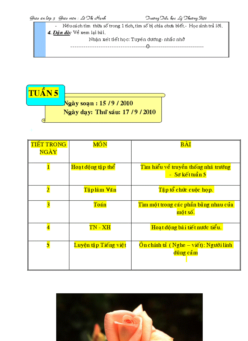 image for page Giao an lớp 3 tuần 5 thứ 4 5 6