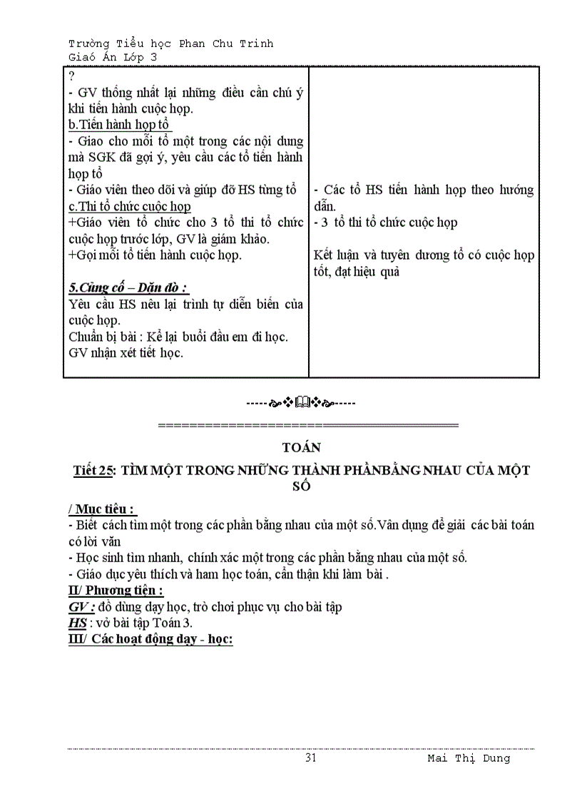 image for page Giáo án lớp 3 tuần 5CKTKN