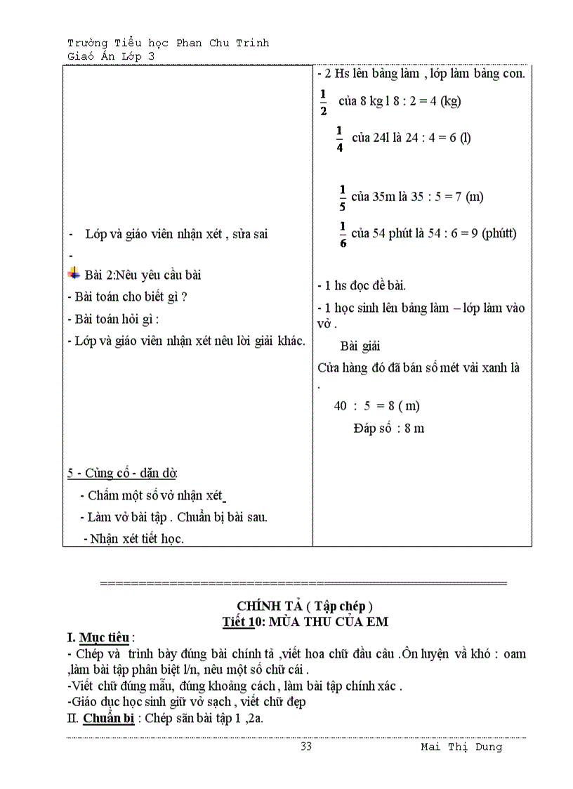 image for page Giáo án lớp 3 tuần 5CKTKN