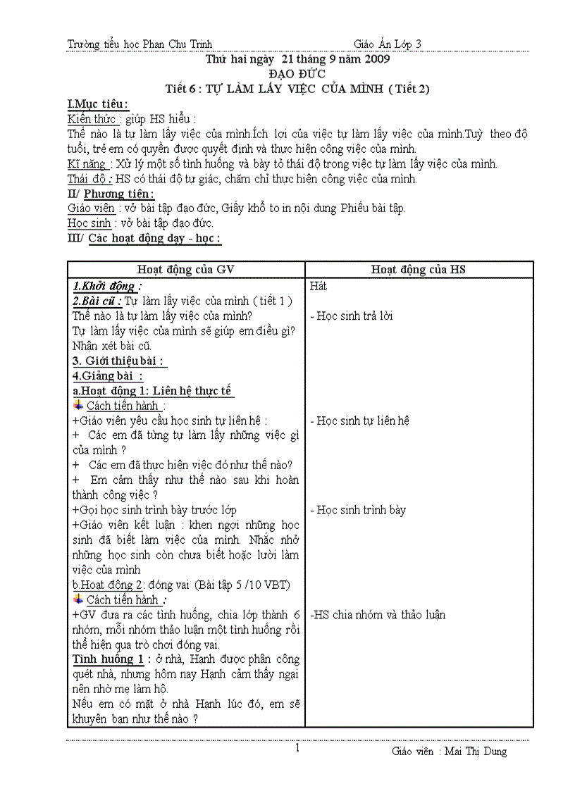 image for page Giáo án lớp 3 tuần 6 CKTKN