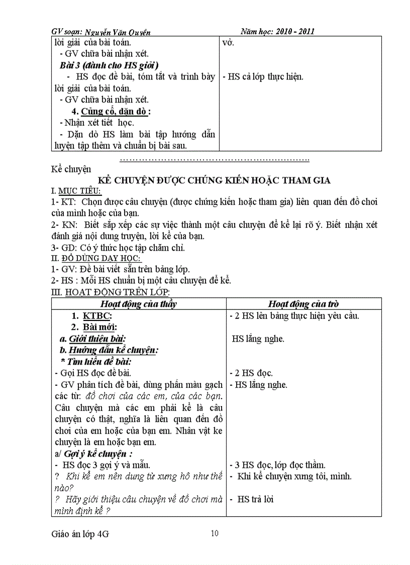 image for page Giáo án lớp 4 tuần 16