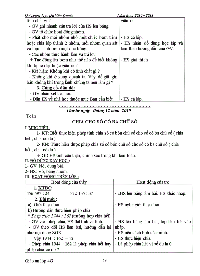 image for page Giáo án lớp 4 tuần 16