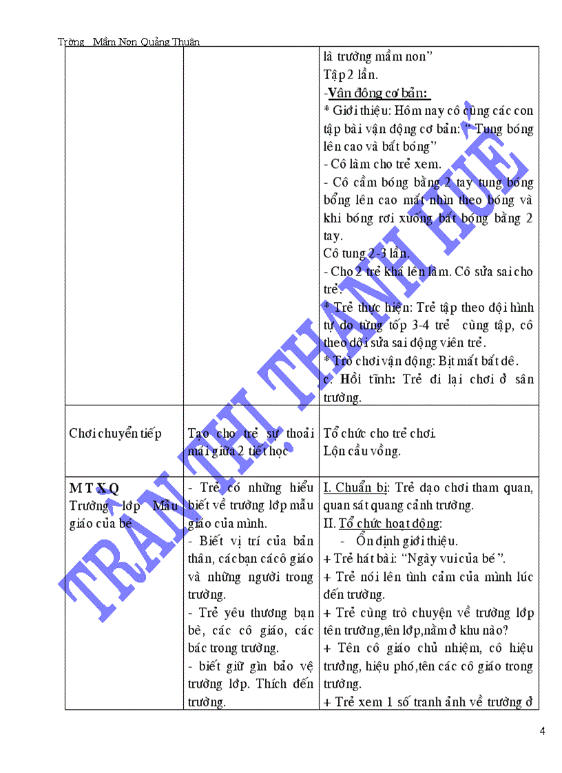 Giáo án lớp 5 6 tuổi