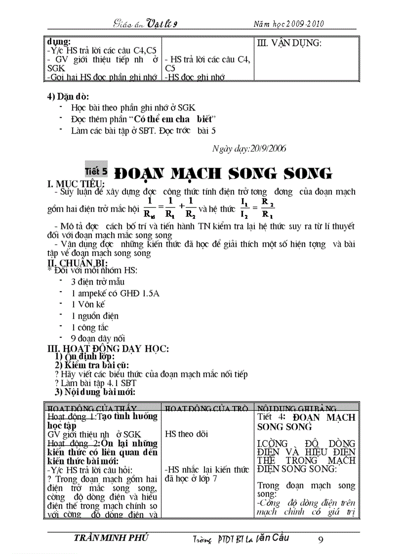 image for page Giáo án lý 9 trọn bộ