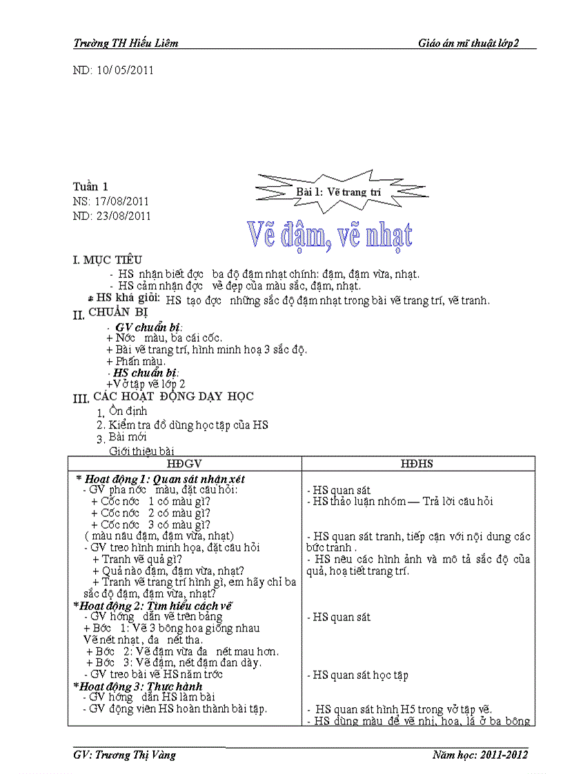 image for page Giáo án mĩ thuật 2