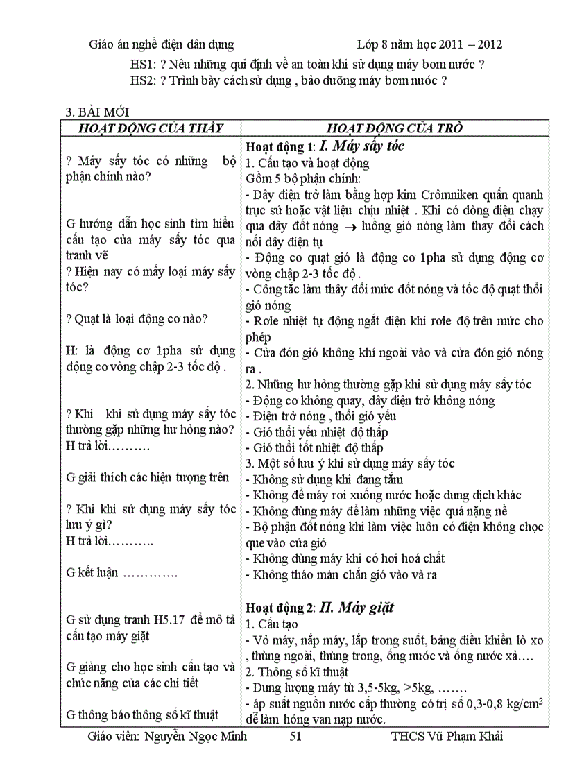 image for page Giáo án nghề điện dân dụng 70 tiết Ninh bình