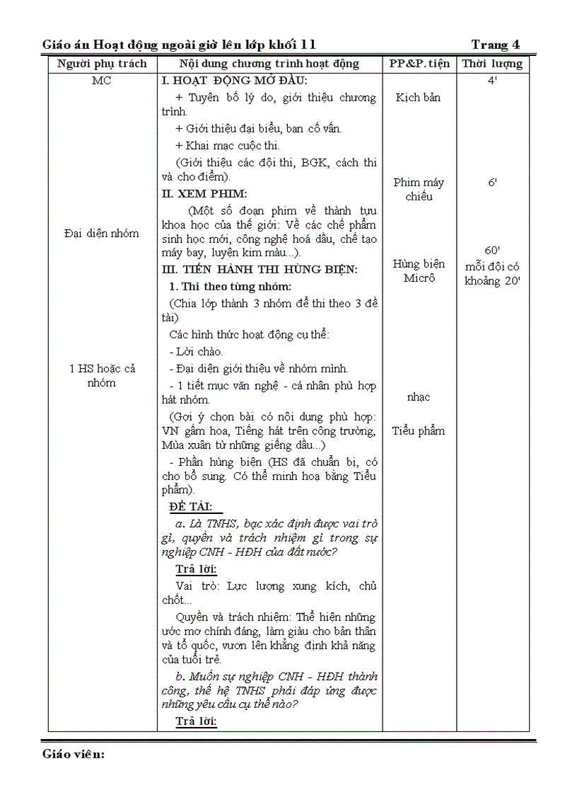 image for page Giáo án NGLL 11