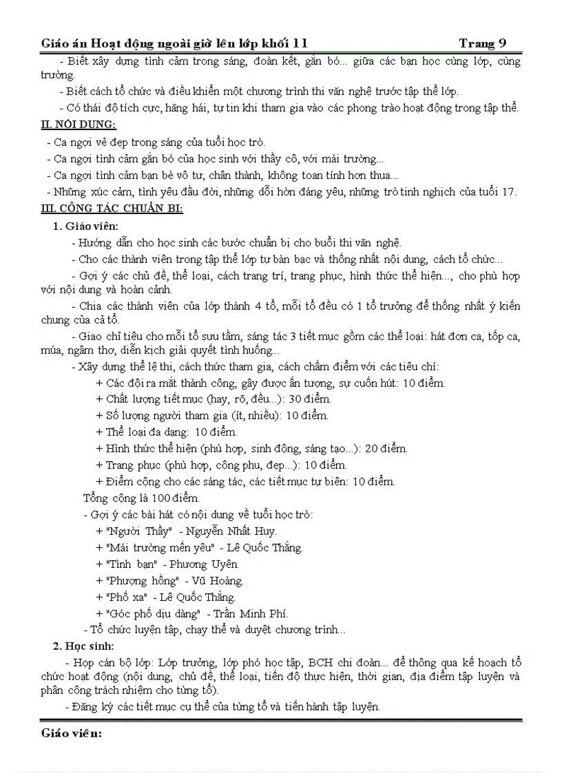 image for page Giáo án NGLL 11