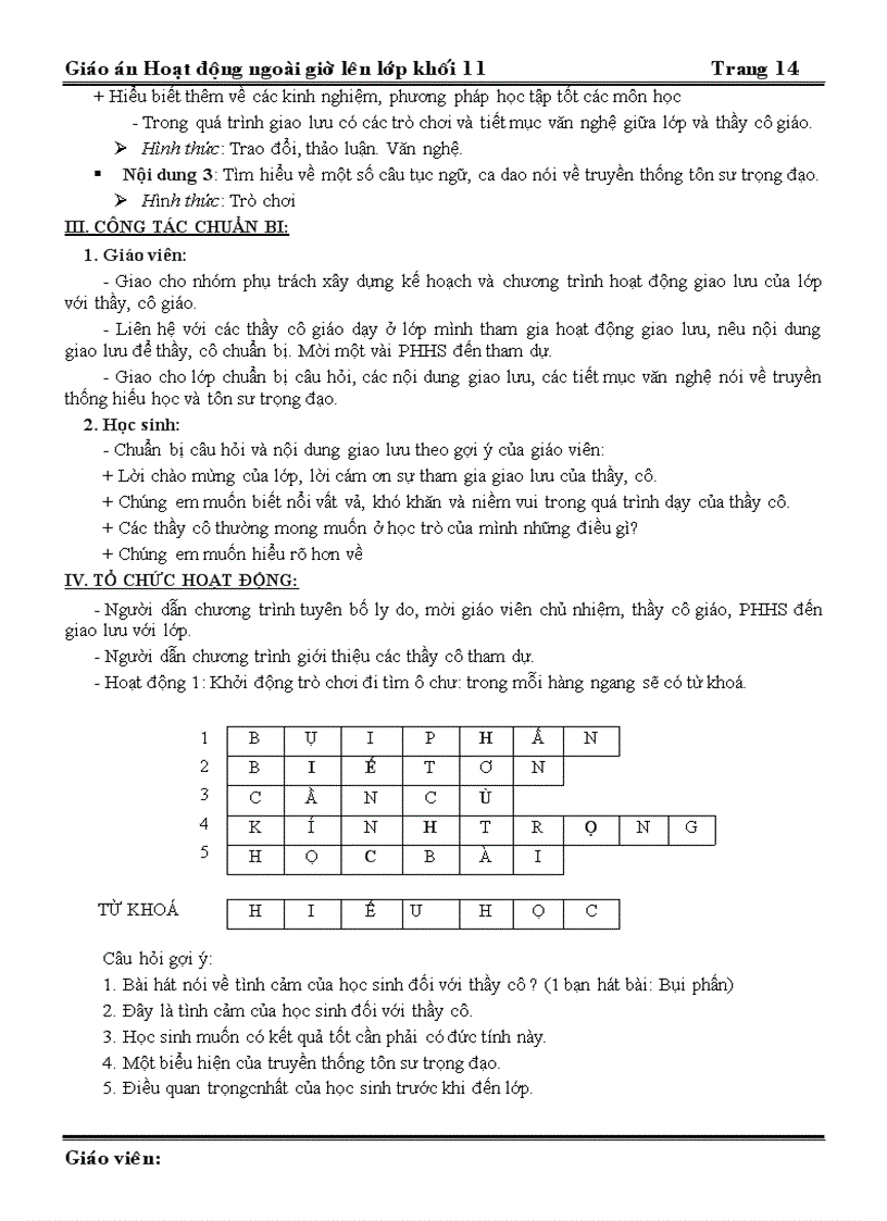 image for page Giáo án NGLL 11