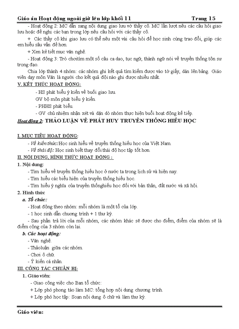 image for page Giáo án NGLL 11