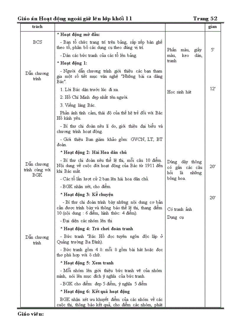 image for page Giáo án NGLL 11