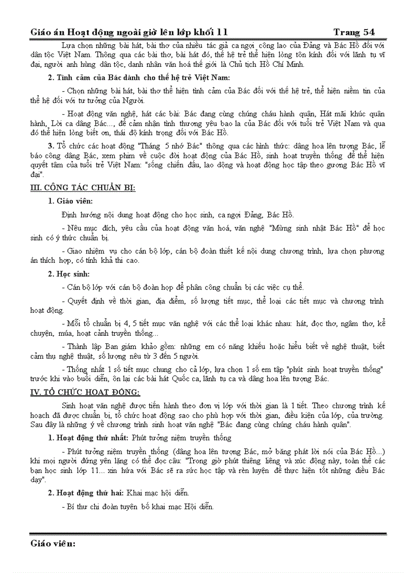 image for page Giáo án NGLL 11