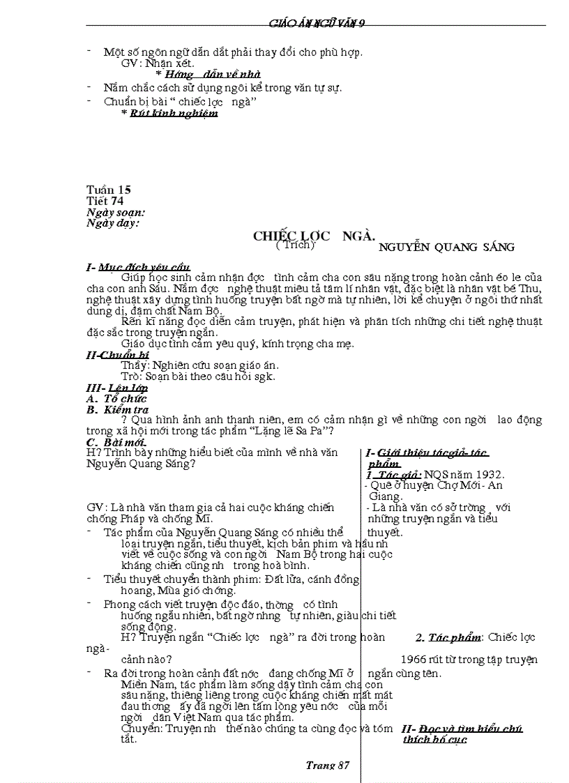 image for page Giáo án Ngữ văn 9