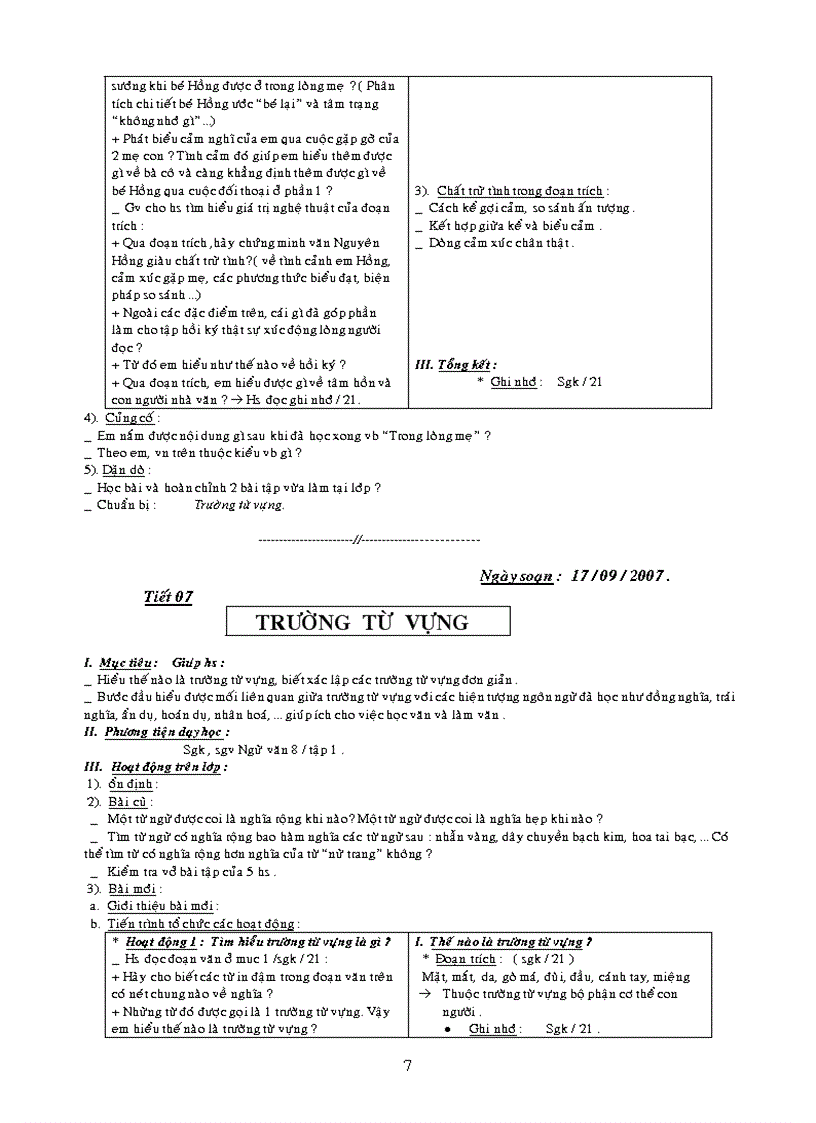 image for page Giáo án ngữ văn lớp 8