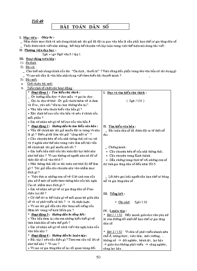 image for page Giáo án ngữ văn lớp 8