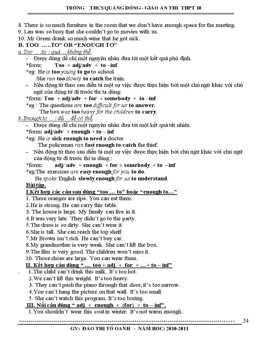 image for page Giao an on thi T Anh vào THCS