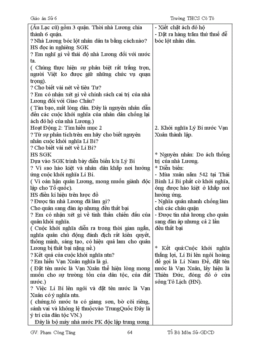 image for page Giáo án sử 7 cực hay