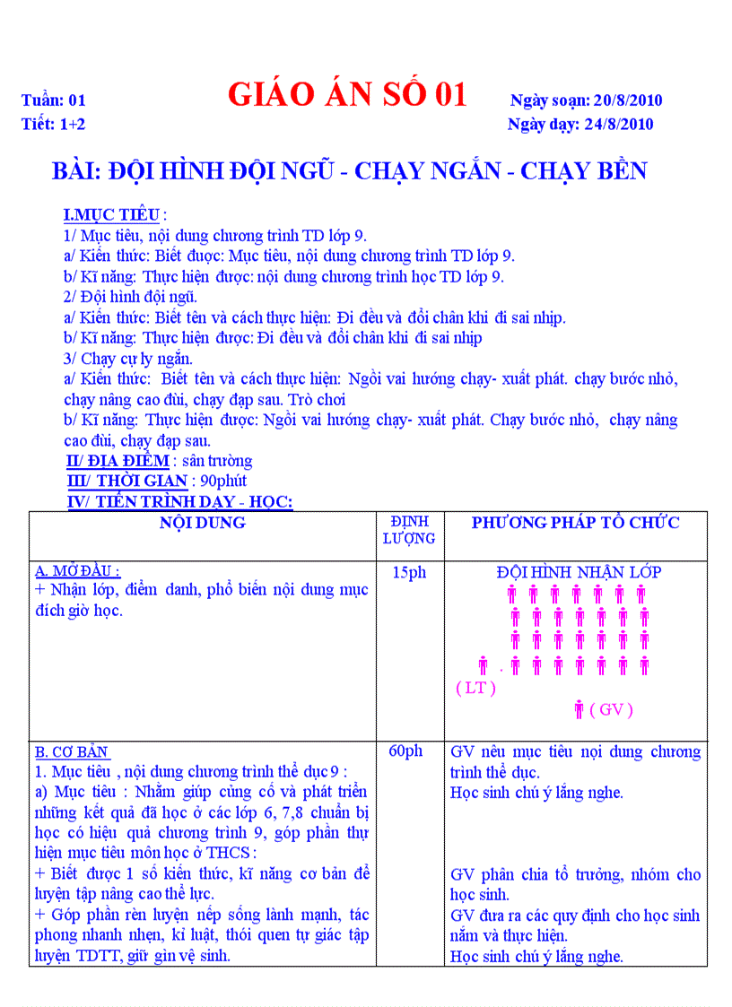 image for page Giáo án TD 9 chuẩn Kiến Thức đúng bài