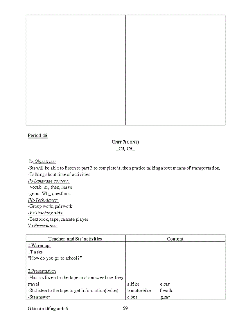 image for page Giao an tieng anh 7