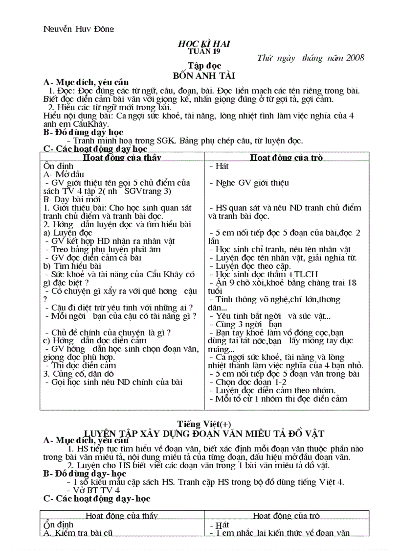 image for page Giáo án Tiếng Việt kỳ 2