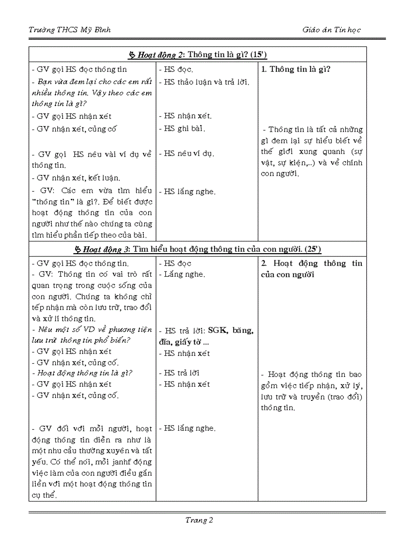 image for page Giao an Tin 6 Tuan 1