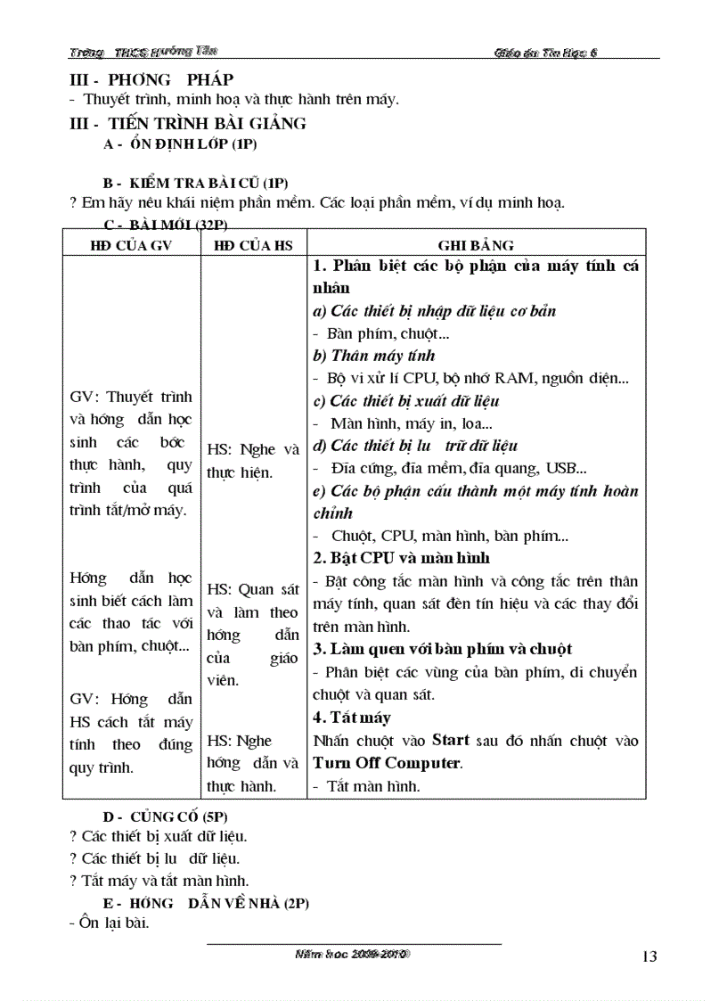 image for page Giáo án tin học 6 toàn bộ