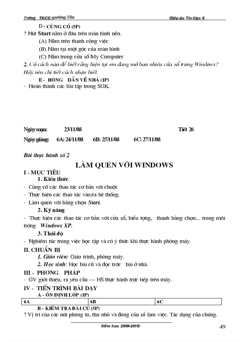 image for page Giáo án tin học 6 toàn bộ