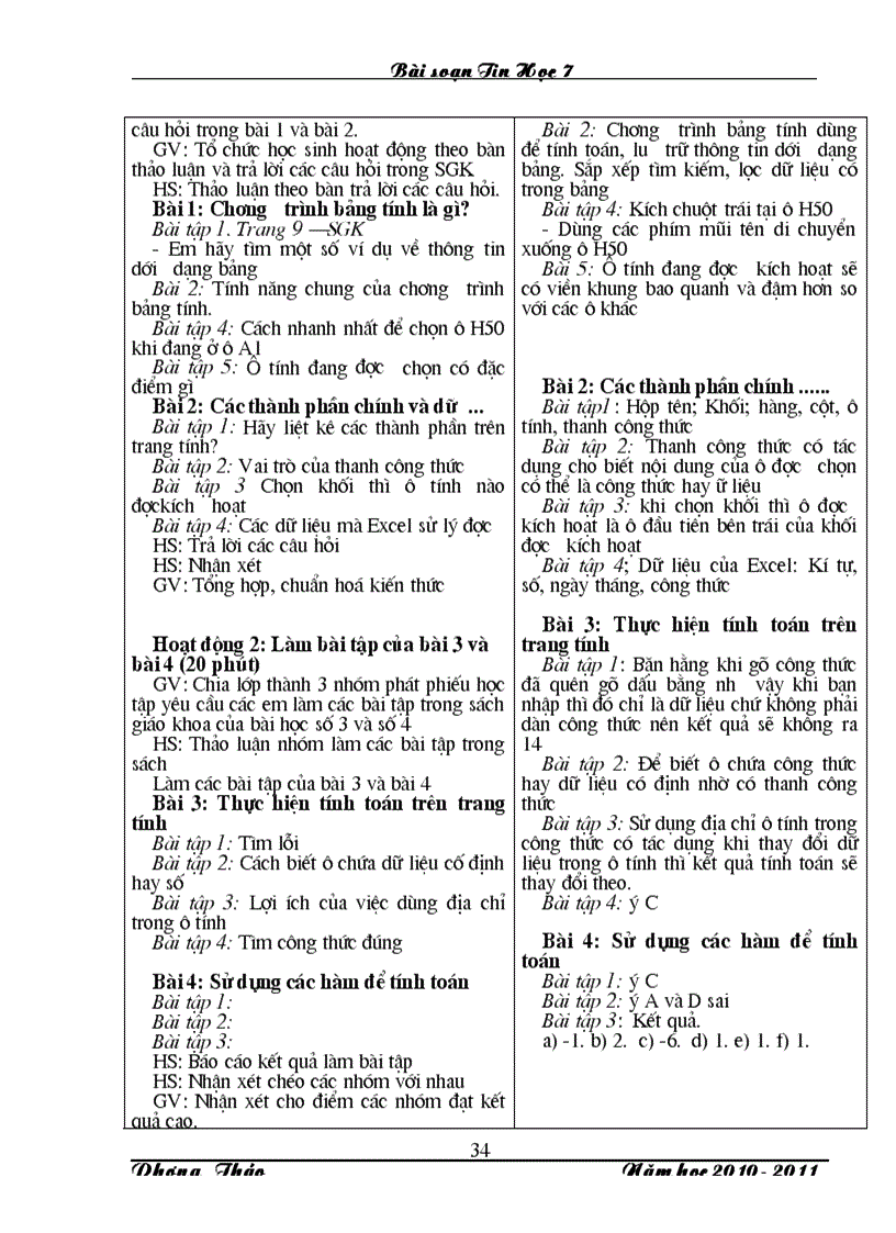 image for page Giáo an tin học 7 ki I