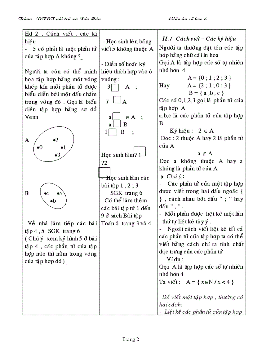 image for page Giáo án toán 6 3 cột chuẩn