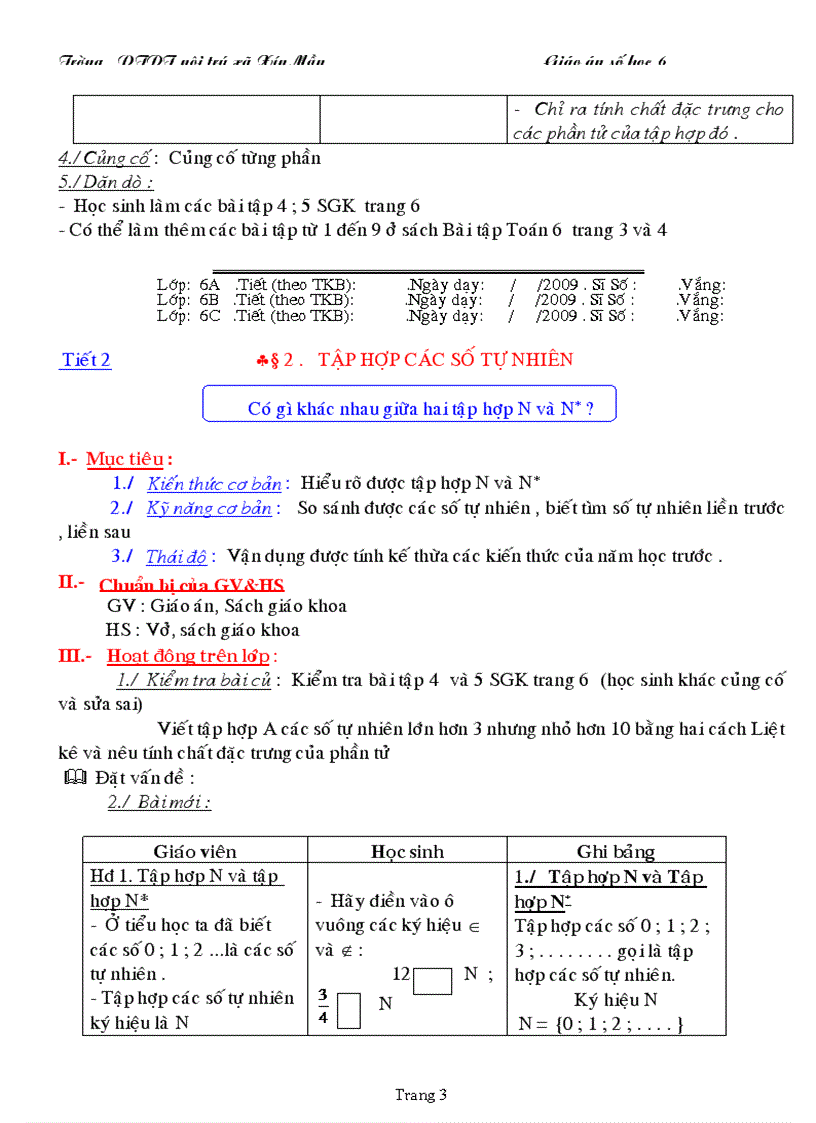 image for page Giáo án toán 6 3 cột chuẩn