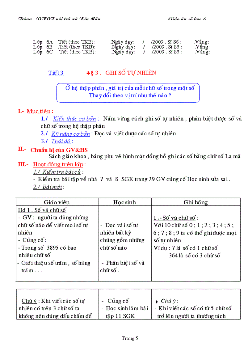 image for page Giáo án toán 6 3 cột chuẩn