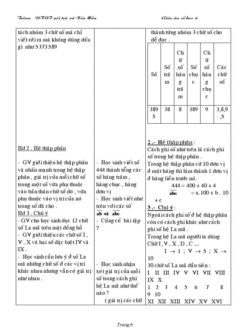 image for page Giáo án toán 6 3 cột chuẩn
