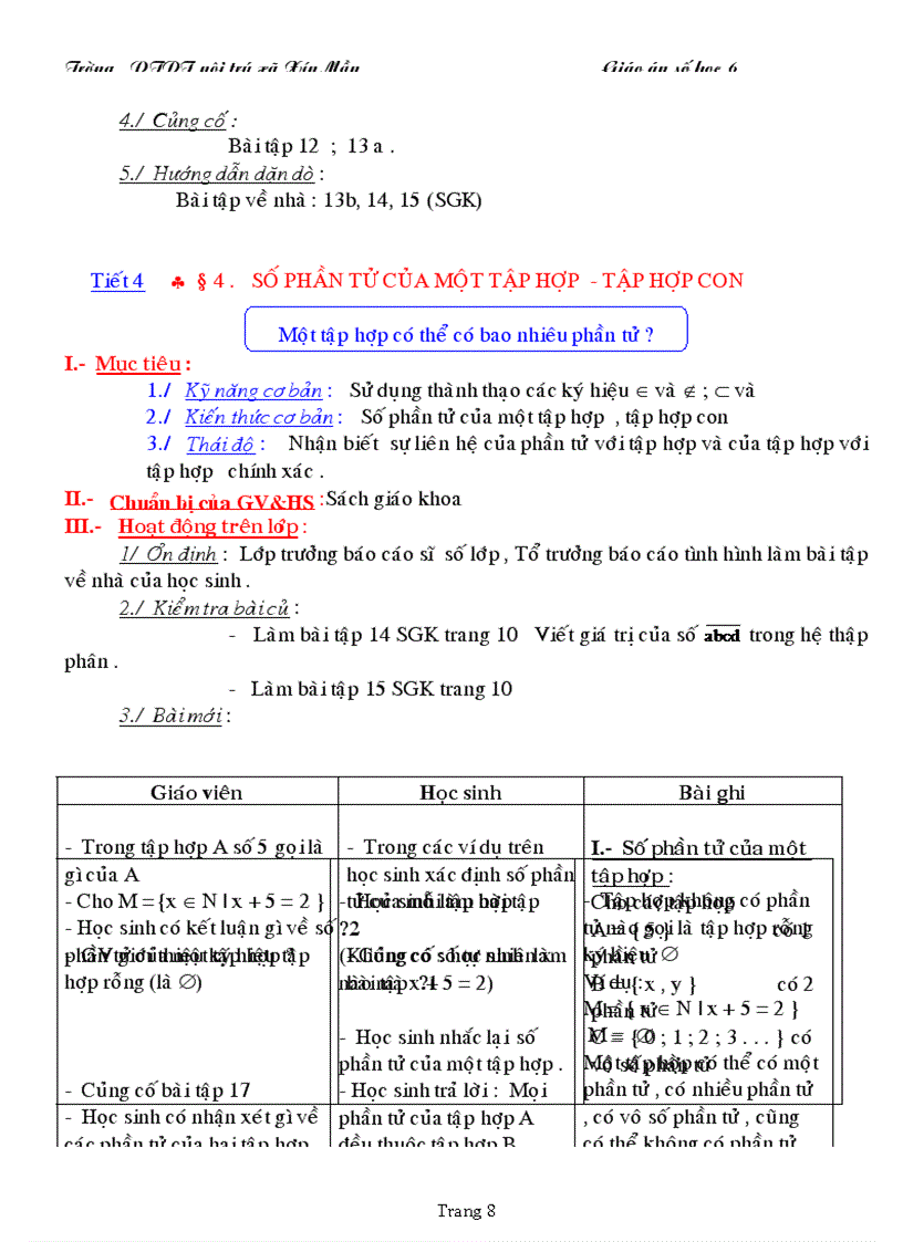 image for page Giáo án toán 6 3 cột chuẩn