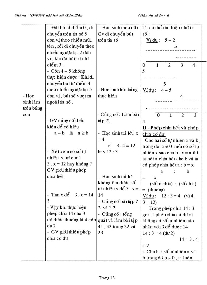 image for page Giáo án toán 6 3 cột chuẩn