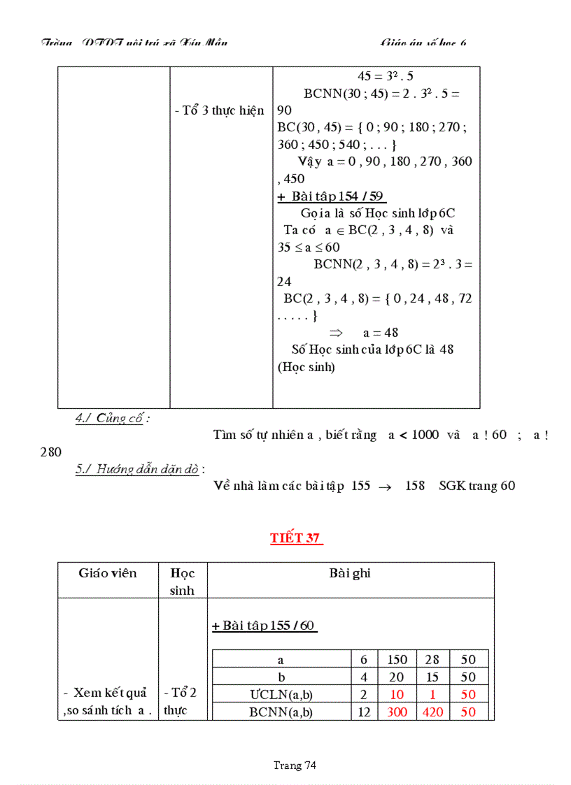 image for page Giáo án toán 6 3 cột chuẩn