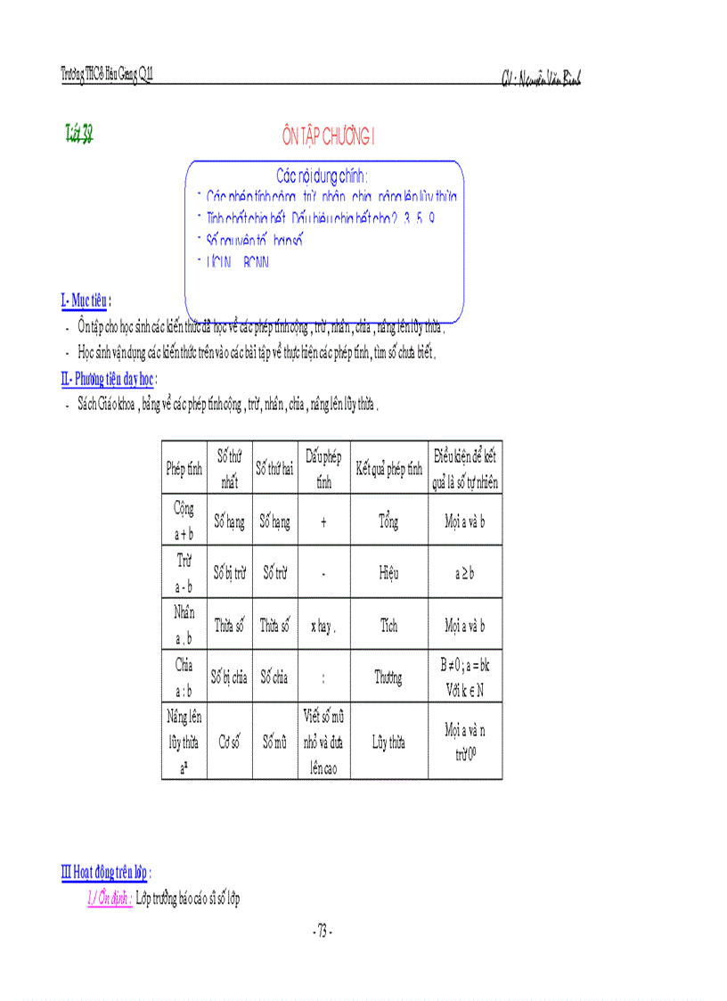 image for page Giáo án toán 6 cực hay